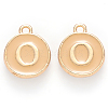 Golden Plated Alloy Enamel Charms X-ENAM-S118-06O-1