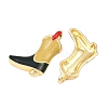 Brass Enamel Pendants KK-C248-05G-01-2