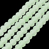 Imitation Jade Solid Color Glass Beads Strands EGLA-A034-J8mm-MD01-2