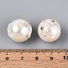 ABS Plastic Imitation Pearl Round Beads SACR-T017-76A-4