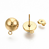 304 Stainless Steel Stud Earring Findings STAS-Q225-16B-10mm-2