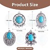 10pcs Turquoise+alloy pendant Vintage alloy earring head diy handmade material(5 styles) JX575A-2