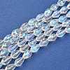 Electroplate Glass Bead Strands EGLA-E010-8x12mm-AB01-1