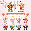 DICOSMETIC 16Pcs 8 Colors Rack Plating Brass Inlaid Cubic Zirconia Charms KK-DC0001-82-2