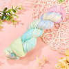 1 Skein 80% Wool 20% Acrylic Fiber Rainbow Segment Dyed Yarn OCOR-TA0003-02B-7