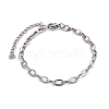 Non-Tarnish 304 Stainless Steel Cable Chain Bracelet for Men Women BJEW-E031-05C-P-4