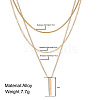 Alloy 3 Layer Necklaces for Women WG9523E-01-2