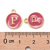 Golden Plated Alloy Enamel Charms X-ENAM-S118-08P-3