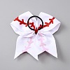 Polyester Ponytail Cuff Rubber Elastic Hair Ties OHAR-WH0026-03-2