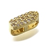 Brass Micro Pave Cubic Zirconia Letter Multi-Strand Links KK-D295-32G-09-2