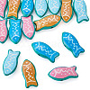 16Pcs 4 Colors Fish Spray Painted Alloy Enamel Beads FIND-TA0010-36-2