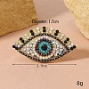 Fashion Colorful Evil Eye Alloy Cubic Zirconia Ring Simple Cute Hand Jewelry QY4445-4