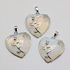 Heart Opalite Pendants X-GP356-5-1