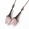 Natural Rose Quartz Dowsing Pendulums G-L524-06R-06-1