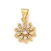 Rack Plating Brass Micro Pave Cubic Zirconia Pendants KK-G513-02G-1