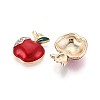 Rack Plating Alloy Crystal Rhinestone Enamel Pendants PALLOY-T091-29C-2