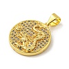 Real 18K Gold Plated Rack Plating Brass Micro Pave Cubic Zirconia Pendants KK-R153-07G-2