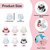 6Pcs 6 Colors Polymer Clay Rhinestone Beads FIND-TA0006-53-3