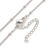 Round Brass Curb Chain Necklaces for Women NJEW-G084-18P-2
