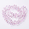 Transparent Glass Beads Strands GLAA-T006-14G-2