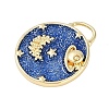 Brass Enamel Pendants KK-Q005-08G-2