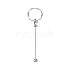 Iron Bar Beadable Keychain Clasps AJEW-R004-02P-1