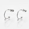 304 Stainless Steel Stud Earring Findings STAS-T047-21-3