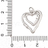 Brass Micro Pave Clear Cubic Zirconia Pendants KK-G544-05P-03-3