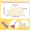 CHGCRAFT 26Pcs Unfinished Wood Slices DIY-CA0006-32-2