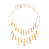 Bohemian Ocean Zinc Alloy & Iron Multiple Fish Pendant Double Layer Necklaces for Women WG627B2-01-5