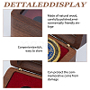 Black Walnut Wood Badge Packing Magnetic Boxes with Acrylic Visible Window Lid CON-WH0095-239B-02-4