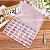 36 Grids Transparent Plastic Adjustable Dividers Boxes with Hinged Lid CON-PA0001-08-4