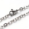 304 Stainless Steel Cable Chains Necklaces NJEW-O058-12-3