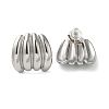 Non-Tarnish 304 Stainless Steel Embossing Stud Earrings EJEW-U001-06P-04-1