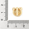 Brass Micro Pave Cubic Zirconia Slide Charms ZIRC-I068-04G-A-3