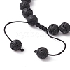 Natural Lava Rock & Tiger Eye Braided Bead Bracelets BJEW-JB09729-01-4