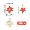 SUNNYCLUE 60Pcs Autumn Theme Rack Plating Alloy Enamel Pendants ENAM-SC0003-37-2