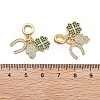 Brass Micro Pave Cubic Zirconia Pendants KK-Q006-63G-3