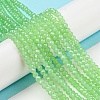 Baking Painted Transparent Glass Beads Strands DGLA-A034-J3mm-B09-2