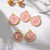 Golden Plated Alloy Enamel Charms ENAM-S118-07P-5