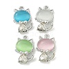 UV Plating Alloy Rhinestone Pendants FIND-M033-17P-1