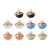 Fashewelry 10pcs 5 colors Cat Eye Glass Charms CE-FW0001-01-19