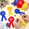 12Pcs 3 Colors Award Ribbon Shape Tinplate Badge Pins JEWB-CP0001-53-3