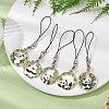 Panda Alloy Enamel Pendant Mobile Straps HJEW-JM01347-01-5