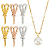 6Pcs 3 Colors Sterling Silver Peg Bails Pendants STER-BC0002-73-1