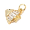 Brass Micro Pave Cubic Zirconia Pendants KK-Q028-60G-2