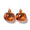 Halloween Pumpkin Transparent Resin Pendants RESI-B010-03B-2