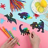 12Pcs Dinosuar Scratch Rainbow Painting Art Paper PW-WG54087-01-2