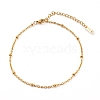 304 Stainless Steel Satellite Chain Anklets AJEW-AN00393-1