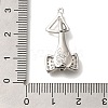 Brass Micro Pave Clear Cubic Zirconia Fold Over Clasps KK-K389-128P-3